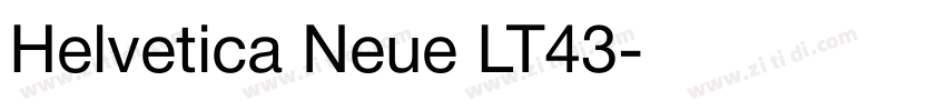 Helvetica Neue LT43字体转换